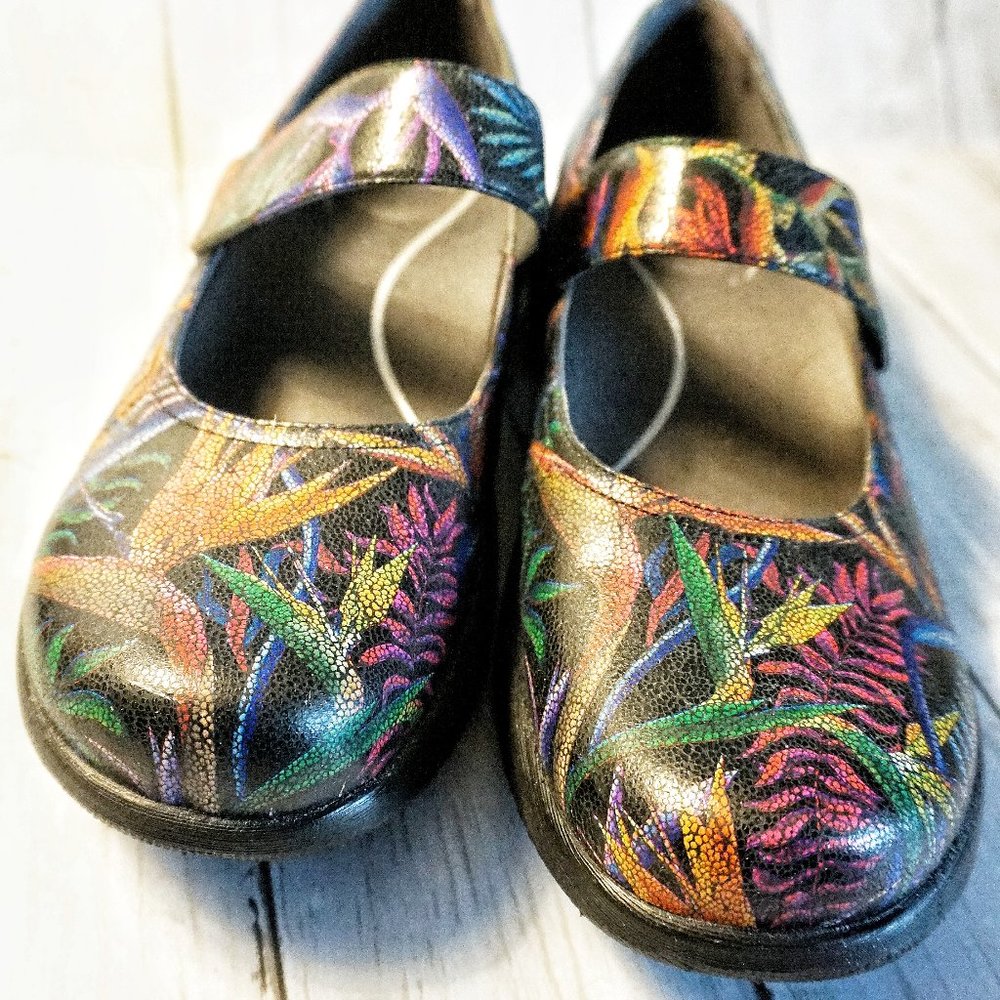 Dansko Winona Slip on Clog Paradise Leather EUC
